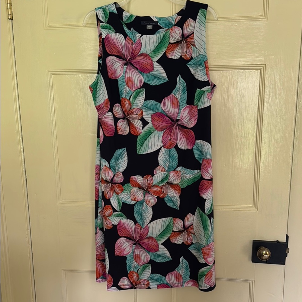 Tommy Hilfiger Pink and Green Sleeveless Sheath Dress